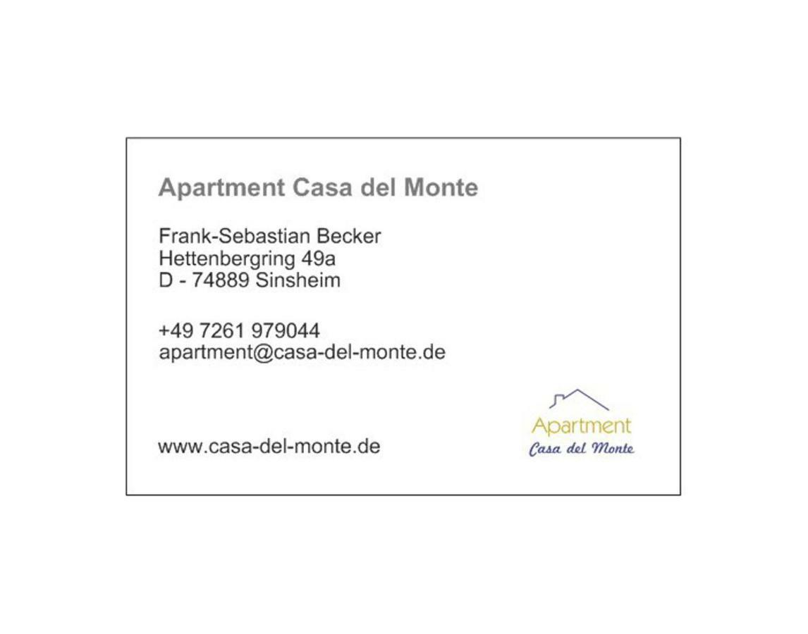 Apartment Casa Del Monte Sinsheim Exteriör bild